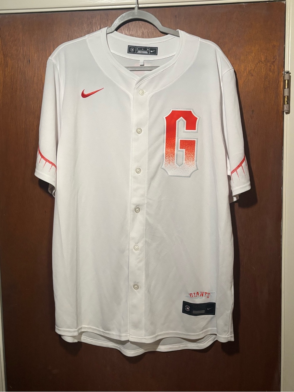 san francisco giants city connect white baseball jersey men’s size XL new